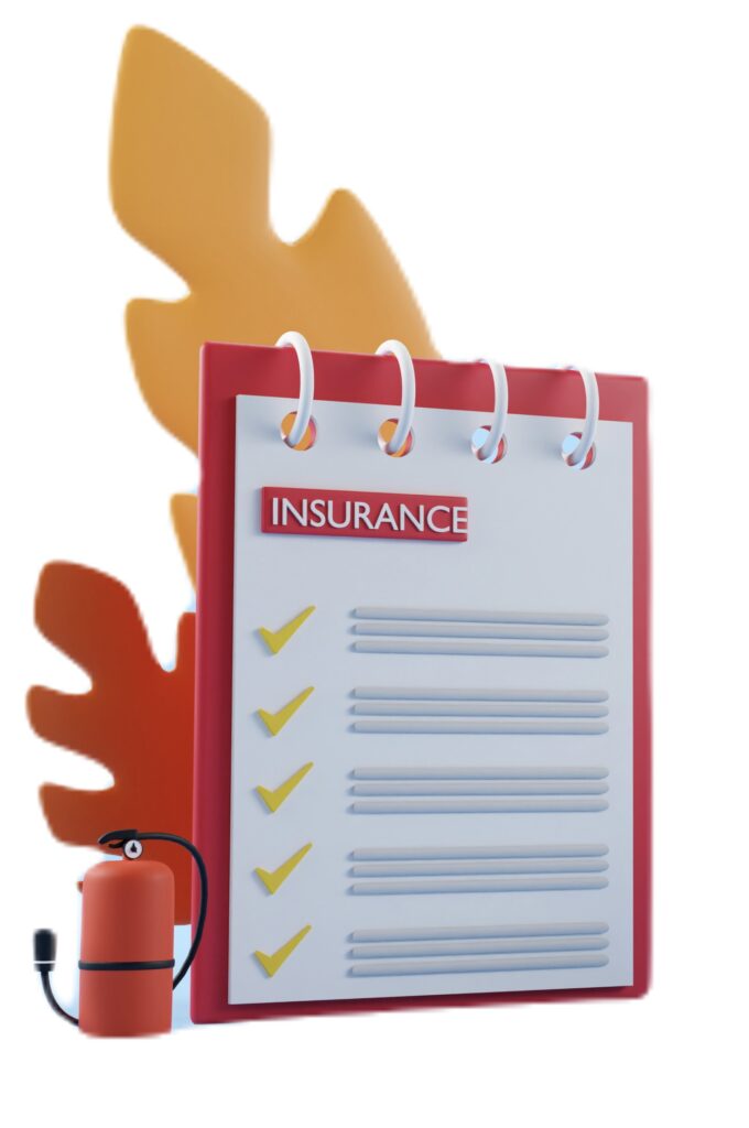 3D fire insurance concept art