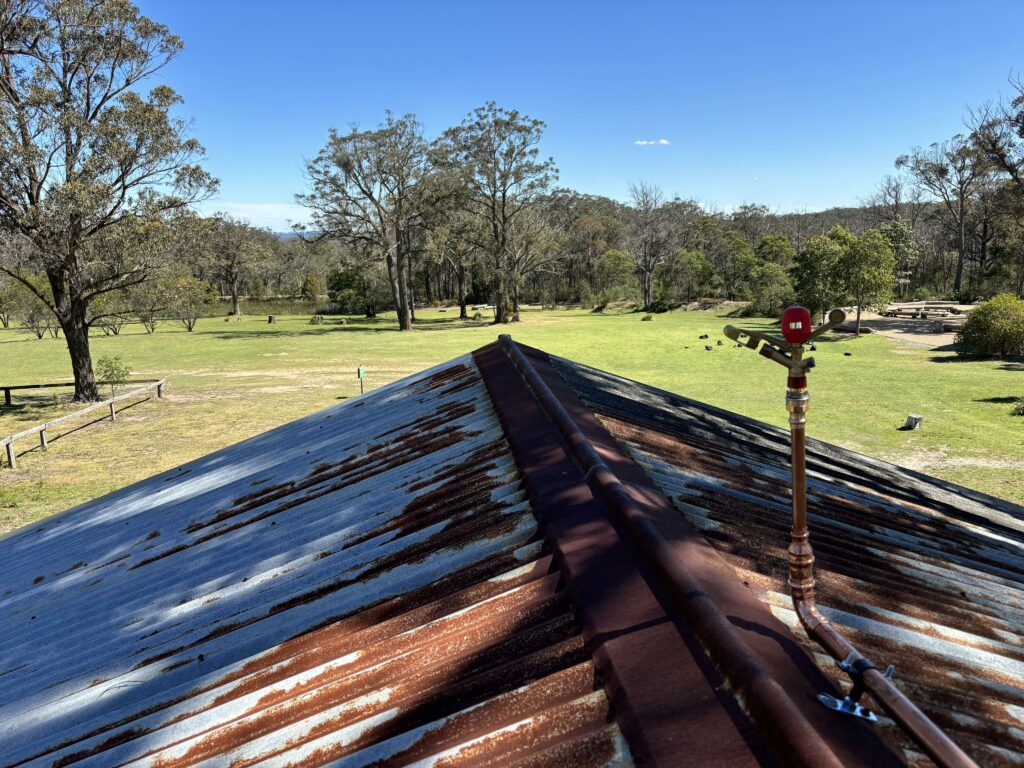 Bushfire roof sprinkler in NSW